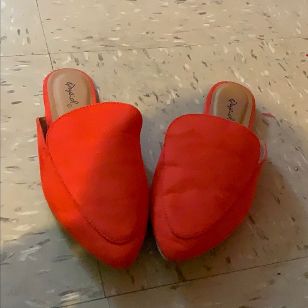 Orange loafers